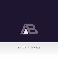 AB letter logo design icon template with white background vector