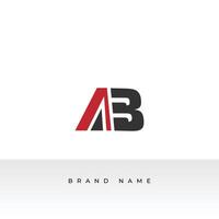 AB letter logo design template with white background vector