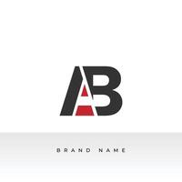 AB letter logo design icon with white background vector