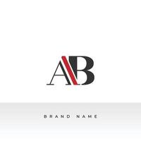 AB logo design in template with white background vector