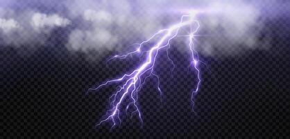 Lightning bolt on a dark background vector