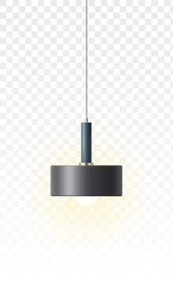 Modern lamp hanging on a white background