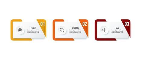 Rectangle for presentation infographic template. vector