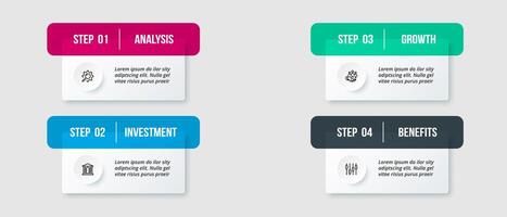 Business for presentation infographic template. vector