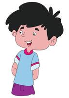 A cute boy smile isolated on white background vector