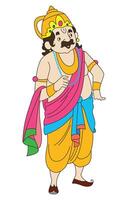 King Ravana isolated on white background vector