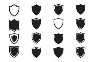 Shield Silhouettes Versatile Icon Set for Protection and Guard Themes vector