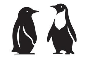 Abstract Penguin Silhouette Modern Art of Wildlife vector