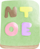 notebook with green cover classroom png
