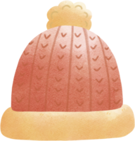 an orange knitted hat with a pom pom on top png