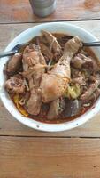 Delicious chicken stew recipe home kitchen food photography rustic setting close-up view comfort food exploration photo