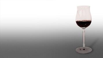 Chalice is filled with red wine on a white background video