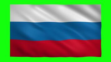 Flag of Russia on green screen for chroma key video