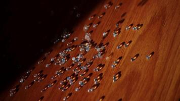 Gems fall on the table video