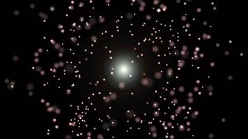 Collision and explosion of two particles video