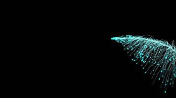 Abstract background of the threads of blue particles that disperse video