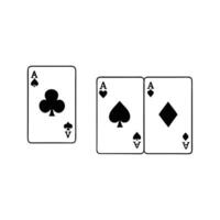 A pair of playing cards with a spade and a king vector
