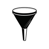 A funnel icon in black and white on a white background vector