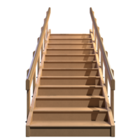 Front view of wooden stairs png