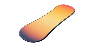 Gradient Snowboard With Sleek Design Isolated on Transparent Background. png