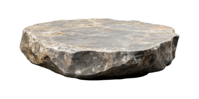 Flat Rock Slab With Rough Surface Isolated on Transparent Background. png