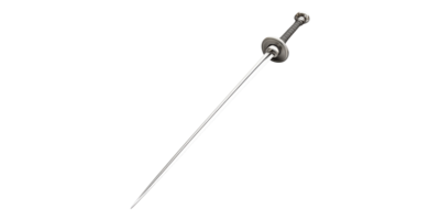 Long Fencing Foil With Metallic Blade Isolated on Transparent Background. png