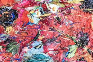 Textured plaster and paint background to create a background or textures for the design of a beautiful grunge background. Panoramic abstract decorative background. Wide-angle wallpaper photo