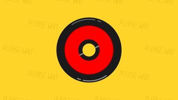 an illustration of a rotating circle as a sign that a process is starting and we are asked to wait a moment. video