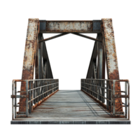 an old rusty bridge with a transparent background png