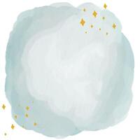 Hand painted watercolor texture in sage green watercolor abstract shape with spakle vector