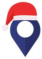 Christmas location mark icon isolated on white background. vector
