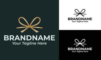 Elegant Ribbon Bow Logo Design for Events and Gift Branding vector