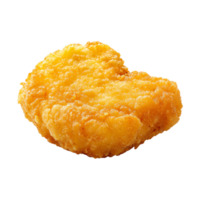 Crispy golden chicken nugget isolated on transparent background png