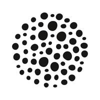 Hand drawn abstract bubble and dots in circle shape. Snowflake doodle scribble elements. vector