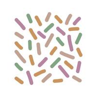 Hand drawn abstract colorful confetti pattern. Birthday party print for celebration card vector