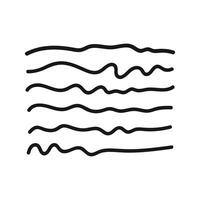 Hand drawn abstract writing lines. doodle scribble elements. vector