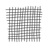 Abstract square grid paper. Hand drawn line illustration, math grid pattern back to school vector