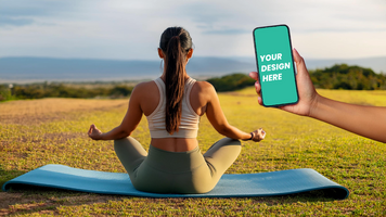 Your App, On the Go Mobile Mockup Showcase psd