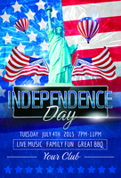 Independence Day flyer is a perfect solution to your patriotic event psd