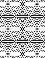 Geometric Pattern Of Triangles Black And White vector