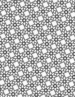 Geometric Shapes In Pattern Black And White vector