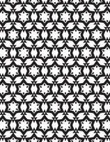 Ornate Repeated Illusion Geometric Pattern Black And White vector