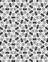 Confetti Geometric Pattern Black And White vector
