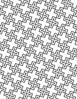 Crosses Geometric Pattern Black And White vector