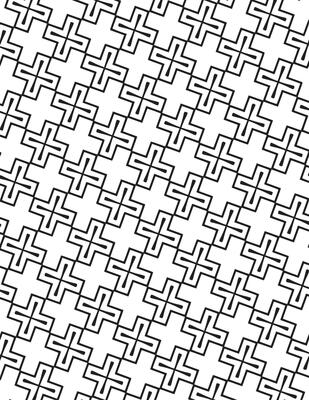 Crosses Geometric Pattern Black And White