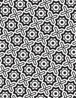 Bold Outlined Stars Geometric Pattern Black And White vector