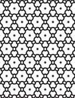 Popcorn Geometric Pattern Black And White vector