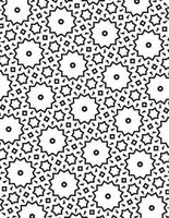 Starburst Geometric Pattern Black And White vector