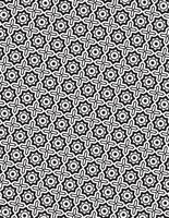 Star And Cross Geometric Pattern Black And White vector