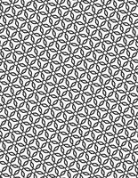 Flower Shaped Geometric Pattern Black And White vector